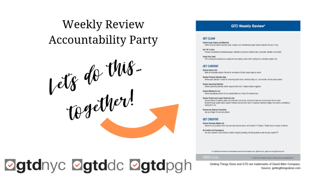 Weekly Review Accountability Party (WRAP)